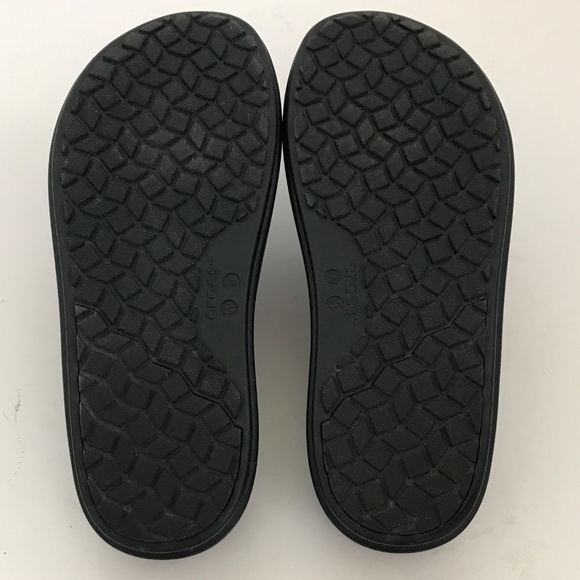 Crocs Brooklyn Luxe Cross Strap Sandals Black Women’s Size 8 - Picture 13 of 16